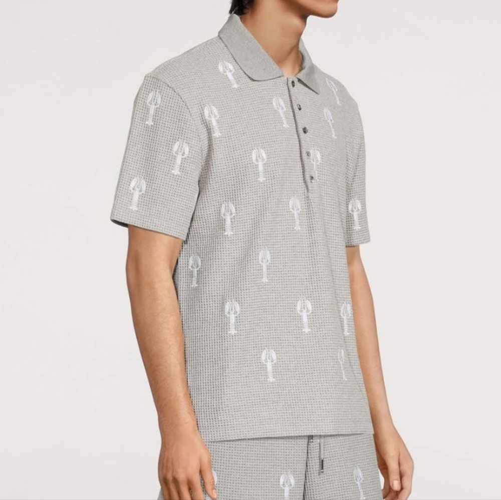 THOM BROWNE Lobster Short-Sleeve Polo Shirt